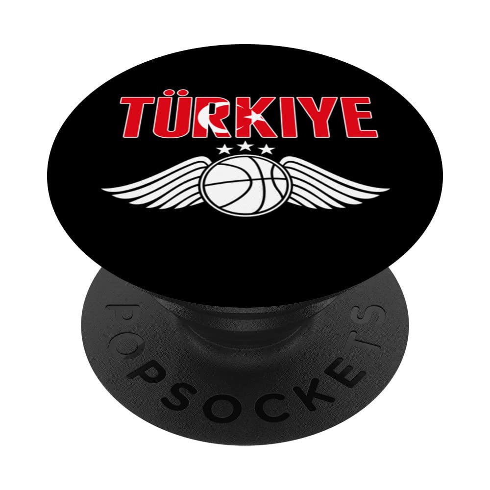 Proud Turkey Basketball Lovers Jersey - Türkiye Flag Sport PopSockets Swappable PopGrip