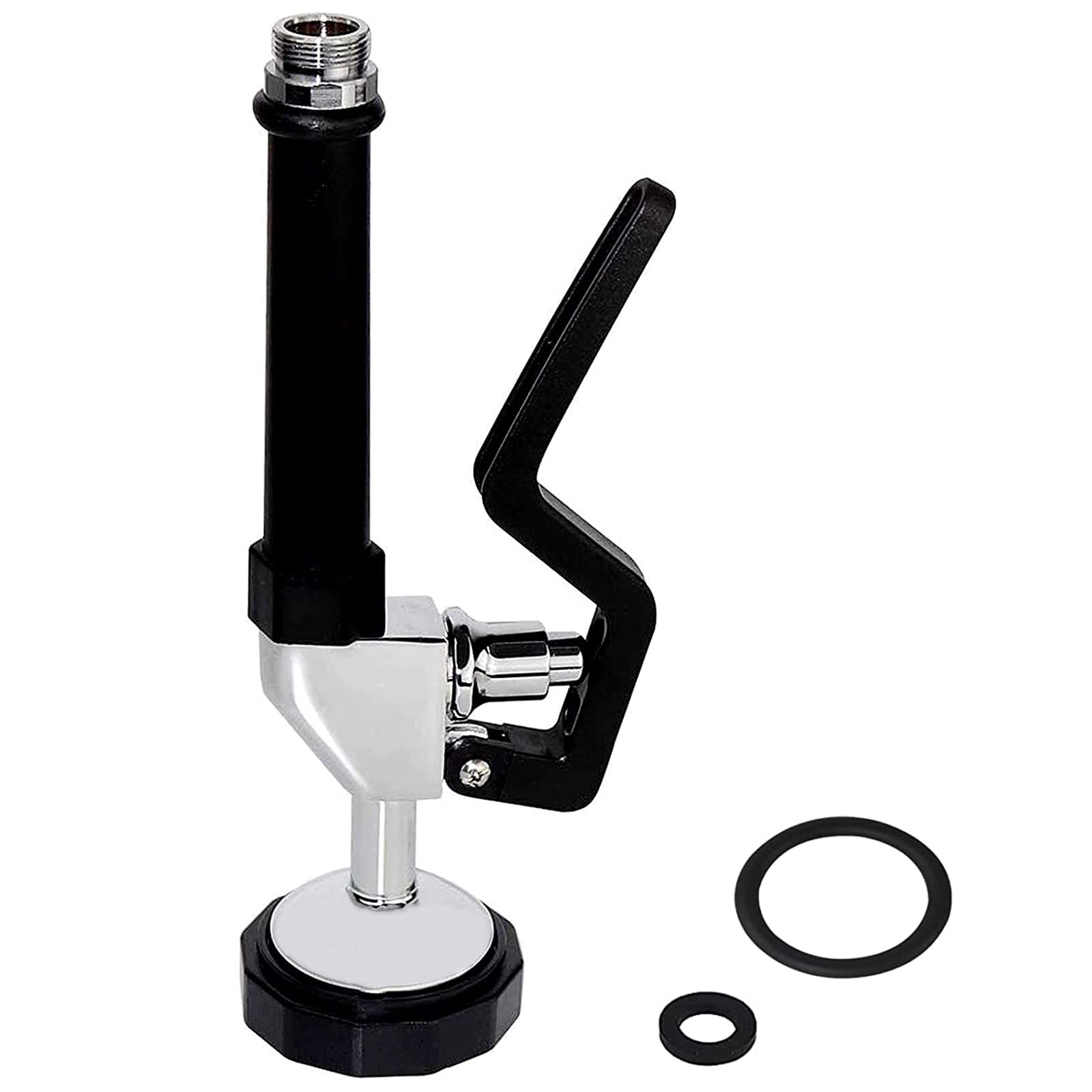 YooGyy Commercial Sink Sprayer Replacement, Commercial Sink Pre Rinse Faucet Sprayer with Handle Grip Assembly,1.28 GPM High Pressured Commercial Dish Sprayer for Replacement Kit,Black