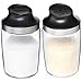 Sugar Dispenser and Grated Cheese Shaker Set By Kitchen De Lujo - BPA Free, Clear Glass Body Jars & Sealing Stainless Steel Ring - Containers Ideal For Pepper, Spices, Parmesan & More - Set of 2