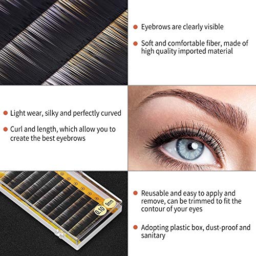 Yesbaby Natural False Eyebrow Extension Fake Eyebrow Enhancer Individual Artificial Eyebrows (Size : 9MM)