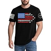 Ohokama American Flag T-Shirt Memorial Day Red Blue White Star Stripes 1776 Independence Day T-Shirt Size M L XL XXL 3XL