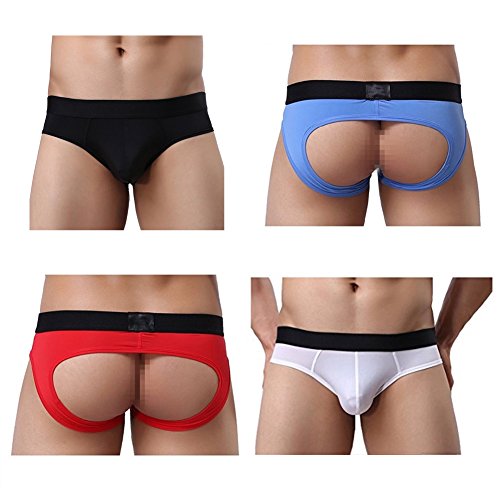 i-Auto Time Men's Jockstrap Breathable Athletic Supporter Sexy Men Jock Strap Underwear Pack (4pack Mix2, Large)