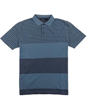 Men's Short Sleeve Knit Pique Polo Golf Shirt (Medium, Tide Blue)