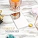 2Packs Unbreakable Stainless Steel Makeup Mirrors,Vanity Mirror small for Purse Handbag Travel, Cosmetic Rectangular Handheld Compact Pocket Mirror Tiny Wallet Mirror Plate for Makeup, Black and Gold