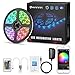 Kwanan LED Strip Lights, 50FEET/15M LED Light Strip 5050 RGB Color Changing Flexible Rope Lights Kit with 44 Keys Remote Controller (5M)