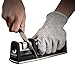 Unijoy UKS01 Kitchen Knife Sharpener with Cut Resistant Glove | 2-Stage Professional Knife Sharpening Kit in Outdoor Camping Military Tactical Survival | Stainless Steel Chef Knife Sharpener