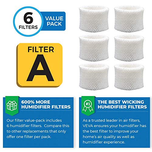 VEVA 6 Pack Premium Humidifier Filters Replacement for Honeywell Filter