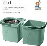 SwissPack NEW Scratch Anet Revolving Spin Mop and Bucket 5 Pads Split Set view 3