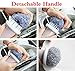 LODY Nano Dish Scrubber Safer than Steel Wool,Antimicrobial Kitchen Sponges with Handle, Amazing Ecological Dish Sponge, Avirulent Insipidity, Non Stick Oil, Non Come Off and Non-Scratch Cooker 2 Pack
