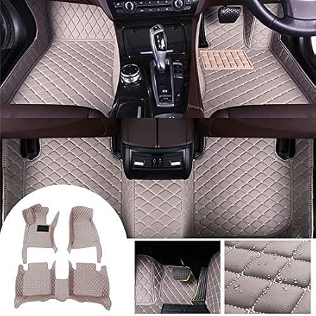 Amazon 車のフロアマット に適し シボレー カマロ 16 19 右ハンドルレ カーマット 3d すべての天気 レザー車のフロアマッ 滑り止 防水 汚れ防止 グレー フロアマット 車 バイク
