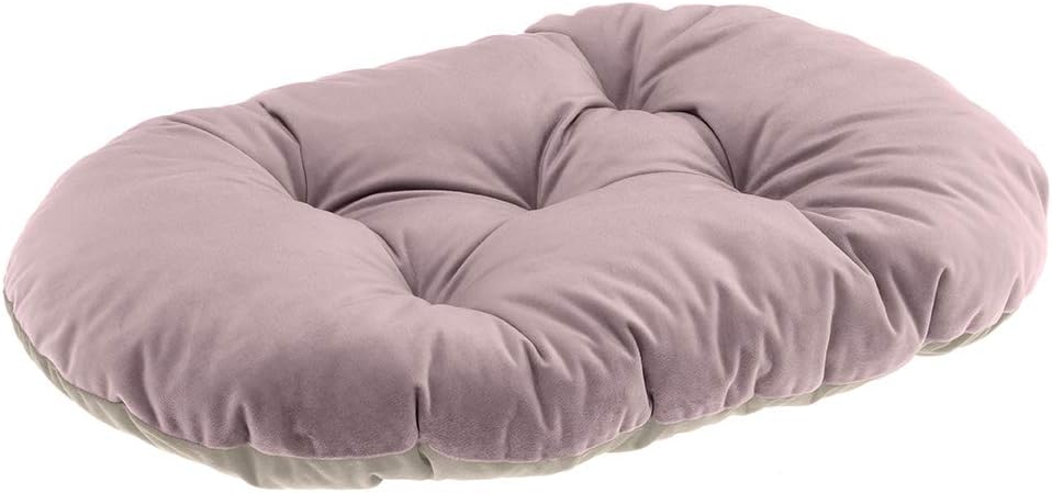 Ferplast Cat Cushion Dog Cushion Dog Bed PRINCE 65/6, Padded pet bed, Double-face, Soft velvet, Washable, 65 x 42 cm, Pink