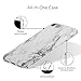 GMYLE iPhone 7 Case, White Marble Slim Flexible Soft Rubber Silicone TPU Protective Cover Case for Apple iPhone 7 & 8 4.7 inch