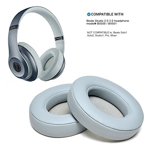 AGPTEK Ear Pad Cushion Replacement Compatible with Beats Studio 2.0 Wired/Wireless B0500 / B0501 Headphone & Beats Studio 3.0, 1 Pair