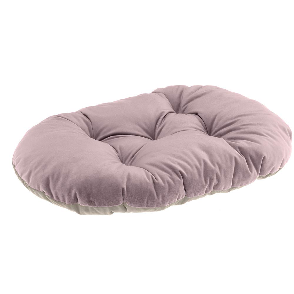 Ferplast Cat Cushion Dog Cushion Dog Bed PRINCE 65/6, Padded pet bed, Double-face, Soft velvet, Washable, 65 x 42 cm, Pink