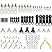 SUBANG 110 Pieces Zipper Replacement Zipper Repair Kit with Zipper Install Pliers Tool, Silver and Black