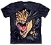 Mountain T-Rex Tearing Youth Size T-shirt , Blue , Medium