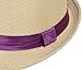 Simplicity Men / Women's Summer Short Brim Straw Fedora Hat with Solid Band