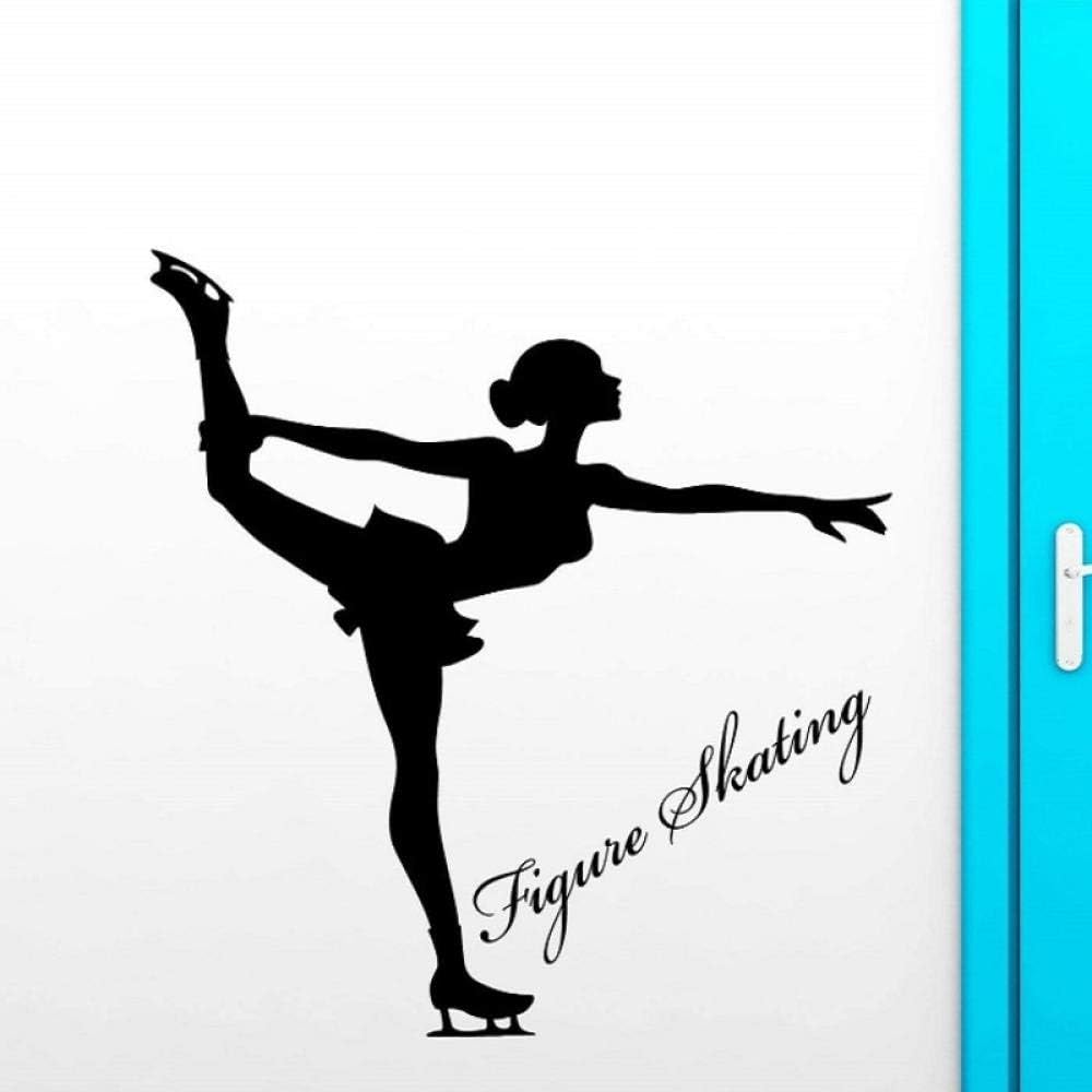 Amazon Artaslf スケートスポーツシルエットビニール壁デカールフィギュアスケート愛好家寮少女ホームルーム装飾壁紙 57 65センチ ウォールステッカー オンライン通販