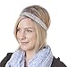 Hipsy Adjustable NO SLIP Wide Bling Glitter Headbands for Women Girls & Teens Black Duo Pack