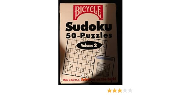 Sudoku Puzzles Toys Games Bicycle Sudoku 50 Puzzles
