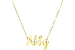 Awegift Personalized Name Necklace 18K Gold Plated New Mom Bridesmaid Gift Jewelry for Women