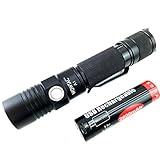 Wowtac A1 LED Flashlight, Pocket-Sized LED Torch, Super Bright 1150 Lumens CREE LED, IPX7 Water Resistant, 5 Modes Low/Mid/High/Trubo/ Strobe for Indoors and Outdoors (WOWTAC A1 CW)