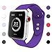 SIRUIBO Band for Apple Watch 42mm, Soft Silicone Sport Strap Replacement Bracelet Wristband for Apple Watch Series 3, Series 2, Series 1, Edition, Dark Purple M/L Size