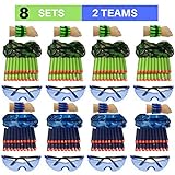 Wishery Nerf Party Supplies Compatible with Nerf Guns. 8 Kids - Nerf Birthday Party Favors, Accessories.