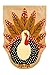 Evergreen Turkey Time Shaped Burlap Garden Flag, 12.5 x 18 inches