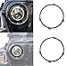 kkone Black 7'' Headlight Retaining Ring Headlamp Bezel for Wrangler TJ 97-06