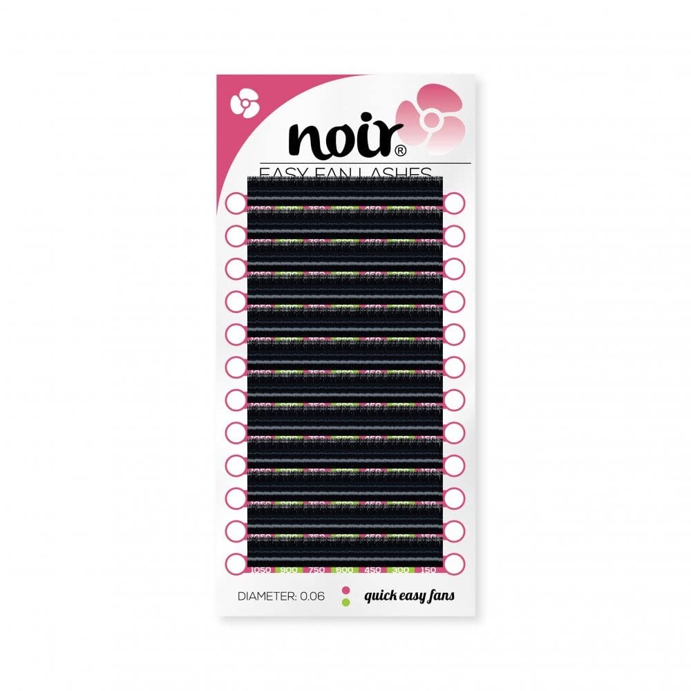Noir Volume Lashes Easy Fan Lashes D curl 0.06 Mixed Russian Volume Self Fanning Eyelash Extensions