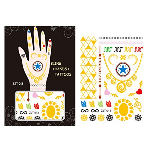 AllyDrew Metallic Body Art Hand Tattoos, Loving You