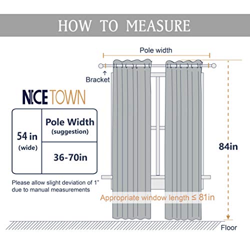 image for NICETOWN NICETWON Sheer Curtains Voile Drapes - Ring Top Window Treatm