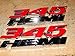 Yoaoo® 2x New Chrome OEM 345 HEMI 345HEMI Emblems Badges Alloy Decal 3d Logo for Dodge Challenger Chrysle 300c (Red)