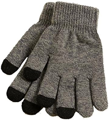 Winter Gloves with Finger Touch Technology for Men and Women (One Size) - Text and Receive Cellphone Calls with Your Gloves on - Anti-Slip Fingertip for Indoor &amp; Outdoor Fashion Hand Wear (Gray)
