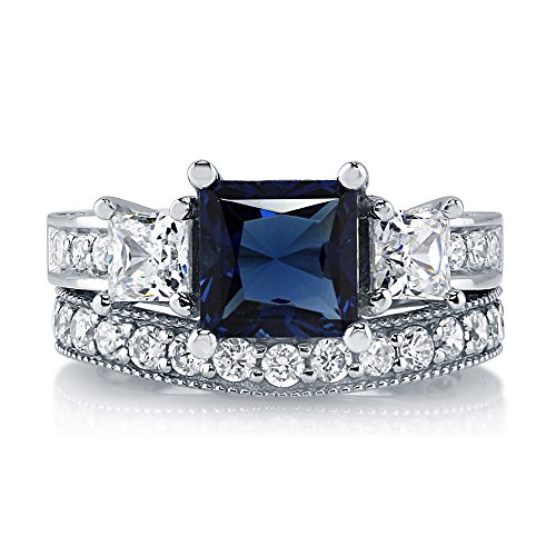 BERRICLE Rhodium Plated Sterling Silver Cubic Zirconia CZ Art Deco Hal : BERRICLE Sterling Silver Vintage Inspired Art Deco