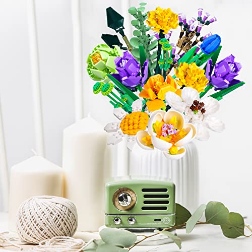 Lucky Doug Flower Bouquet Building Kit 997 Pcs DIY STEM Flower