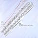 XINFANGXIU 1 Yard Silver Wedding Dress Applique Crystals Rhinestones Applique Bridal Belt for Women Formal Prom Evening
