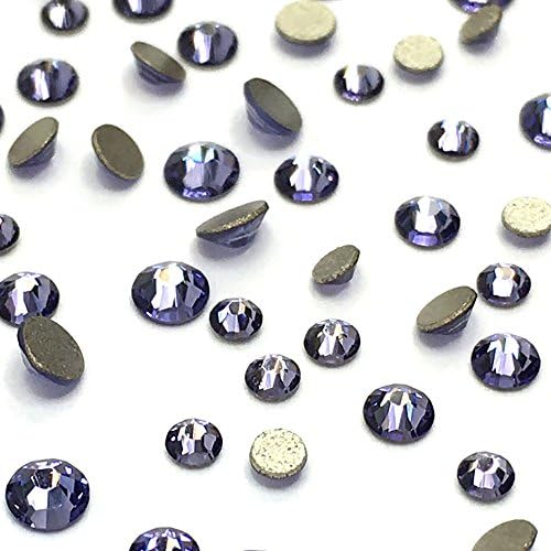 Tanzanite (539) purple violet 2088 Xirius Swarovski Crystal Mixed sizes ss12 ss16 ss20 Flatbacks No Hotfix round Rhinestones