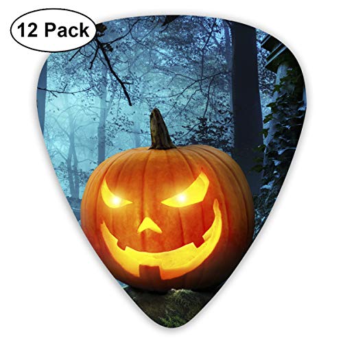 Halloween KÃ¼rbis in Schauriger Umgebung Bei Mondschein Small Medium Large 0.46 0.73 0.96mm Mini Flex Assortment Plastic Top Classic Rock Electric Acoustic Guitar Pick Accessories Variety Pack