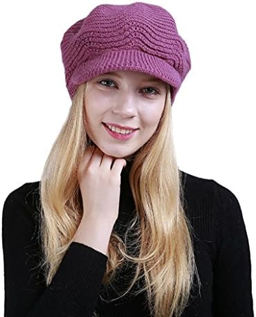 Permen Perman Womens Winter Warm Knitted Hats Slouchy Wool Beanie Hat Cap With Visor