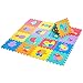 Zoeshare Puzzle Play Mat for Kids Foam Mat,18 Piece, Removable Animals and Fruits, Each Tile 12