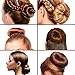 Bun Maker Magic DIY Hair Donut Styling Tools Crown Shapers Easy Making Natural Look Firmly hold Synthetic Hair Material Ballet Bun Disks Tool with Flexible Sheet Inside for Women Girls (Pack of 7)