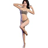 SSQKYZCSYZ Body Stockings for Women Oil Shiny Bodystocking 5D Sheer Full Body Stocking Glossy Pantyhose