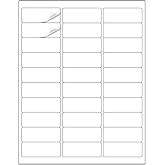 Methdic Address Labels 1" x 2-5/8" 900 Labels Sticker Paper for Laser/Ink Jet Printer Mailing Labels 8.5"&times;11" White 30 per Sheet