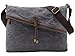 Kemy's Waxed Canvas Messenger Bag Mens Womens Canvas Crossbody Satchel Bags for Women Foldover Over the Shoulder Bag Vintage Leather Genuine Waterproof Large Gray Easter Gift
