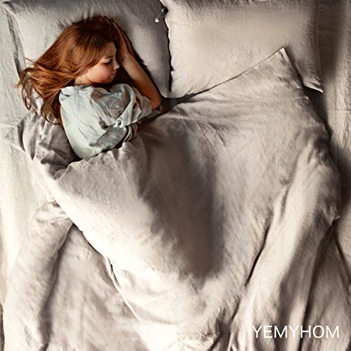 YEMYHOM 100 Cotton Removable Duvet Covers for Weighted Blankets Inner