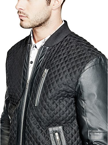 guess jake quilted bomber jacket