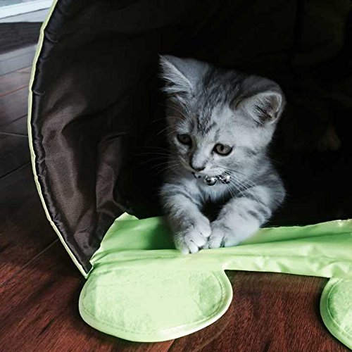 PetLike 15.7x11x9.8 inches Interactive Crinkle Kitty Sack Cat Sleeping House/Bed, Portable Pet Cat Tent Perfect for Indoor and Outdoor, Cat Tunnel Play Toy, 4 Colors Available. (Orange)