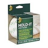 Duck Brand 519244 Hold-It Adhesive for Rugs, 2.5-Inch x 25-Feet, Single Roll, 2.5 Inch, White